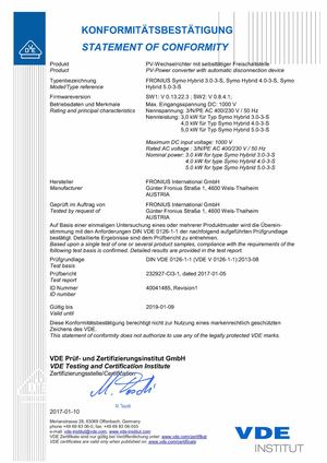 Fronius Symo Hybrid DE EN