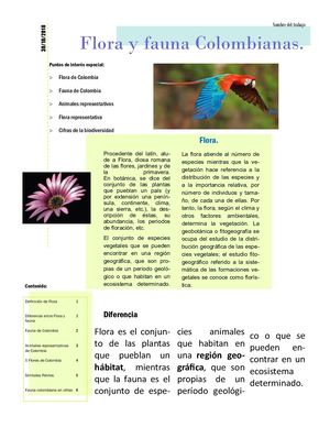 Flora Y Fauna En Colombia