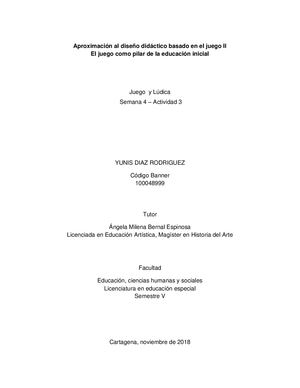 EL JUEGO COMO PILAR DE LA EDUCACIÓN INICIAL