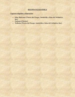 Folleto región Patagónica