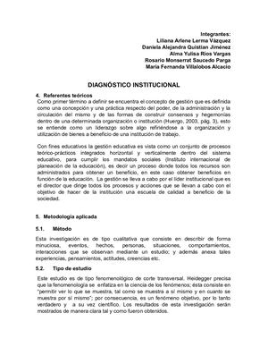 Diagnostico Gestion Escolar