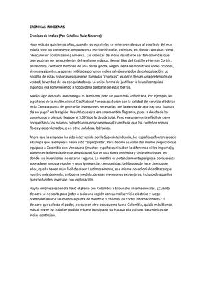 Cronicas Indigenas
