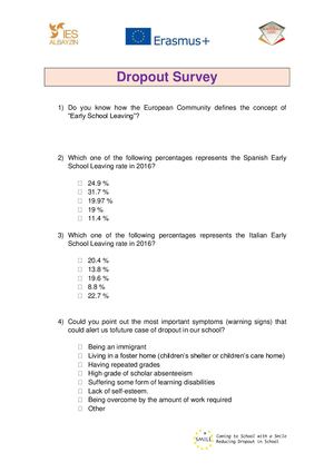 Dropout Survey (2018 09 03 11 46 22 Utc)