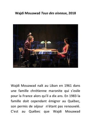 Tous Des Oiseaux Wajdi Mouawad