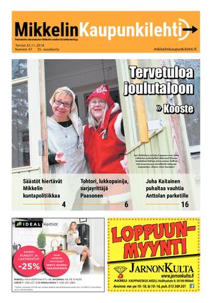 Mikkelin Kaupunkilehti 47/2018