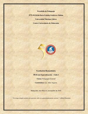 Portafolio De Pedagogía