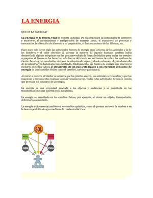 La energia y sus clases