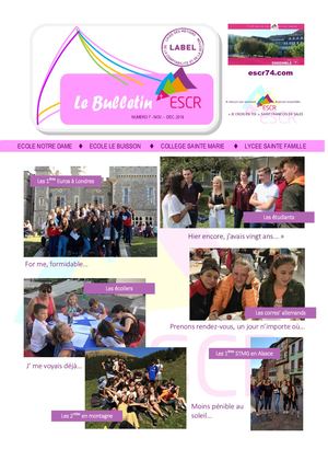 Le Bulletin Escr 7 Novembre Décembre 2018