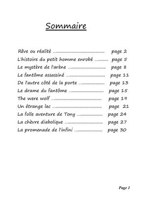 Recueil Nouvelles Fantastiques