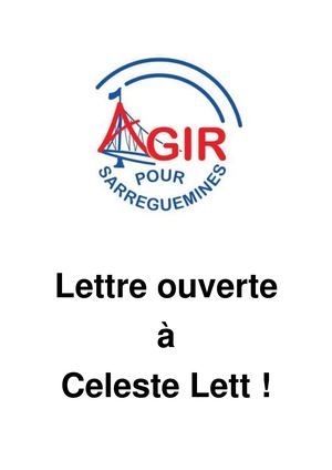 Lettre Ouverte à Celeste Lett