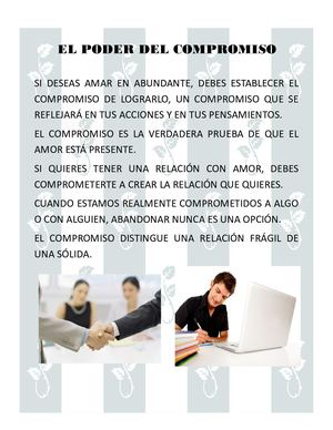 EL PODER DEL COMPROMISO