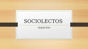 Sociolectos