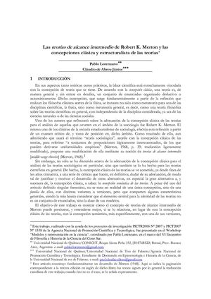 Teoria De Alcance Intermedio