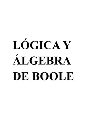 Lógica Y ÁLgebra De Boole
