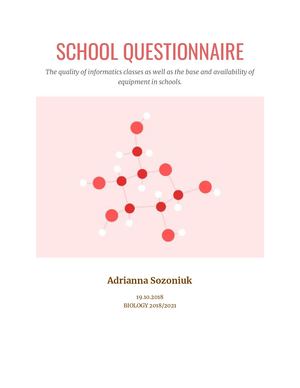 SCHOOL QUESTIONNAIRE