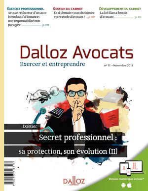 Dalloz Avocats n°11 novembre 2018