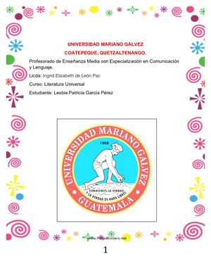 Portafolio Literatura Universal