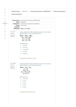 Investigación Operativa I - Práctica Calificada 1