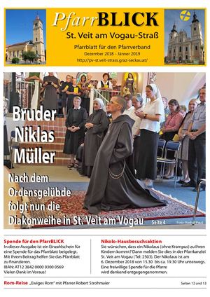 Pfarrblick Dezember 2018 und Jänner 2019