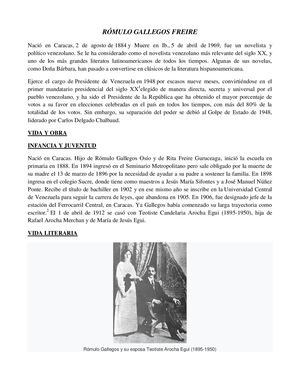 26. RÓMULO GALLEGOS FREIRE