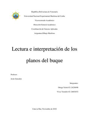 Lectura E Interpretacion De Los Planos Del Buque