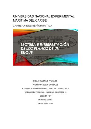 Lectura e interpretación de los planos de un Buque