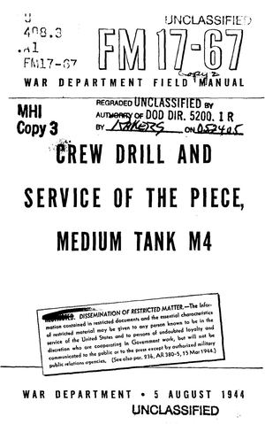 (e Book - English - Military) US Army - Field Manual FM 17 67 - Crew Drill And Service Of The Piece. Medium Tank M4 1944