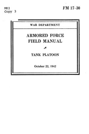 (e Book - English - Military) US Army - Field Manual FM 17 30 -  Tank Platoon Oct1942
