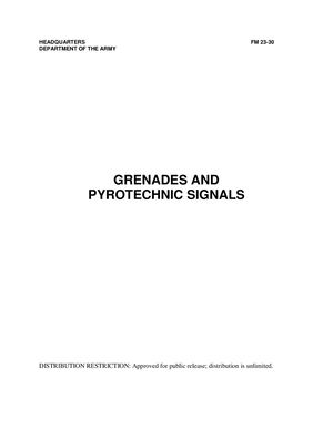 (e Book - English - Military) US Army - Field Manual FM 3 23 30 - Grenades And Pyrotechnic Signals Sept2000