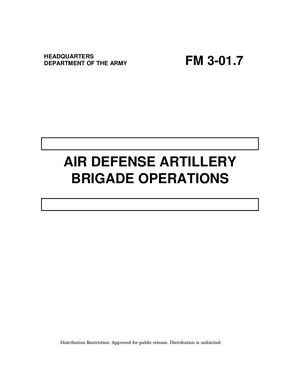 (e Book - English - Military) US Army - Field Manual FM 3 01 7 Air Defense Artillery Brigade Operations