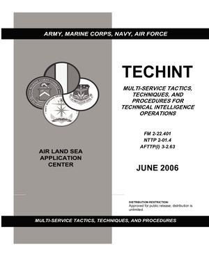 (e Book - English - Military) US Army - Field Manual FM 2 22 401 - MULTI SERVICE TACTICS, TECHNIQUES, AND PROCEDURES Jun2006