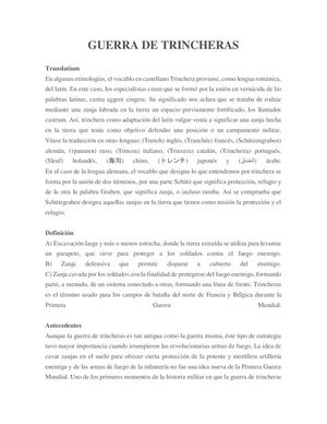 Guerra De Trincheras