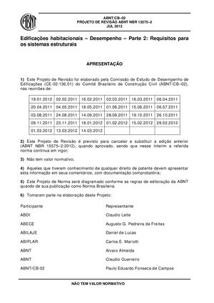 ABNT NBR 15575 1 EDIFICAÇÕES HABITACIONAIS DESEMPENHO Parte 2