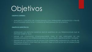 Operadores Matemáticos Primera Lección