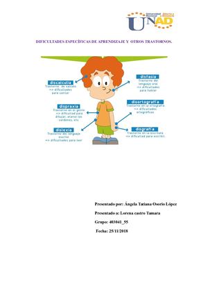 Dificultades Específicas De Aprendizaje Y Otros Trastornos