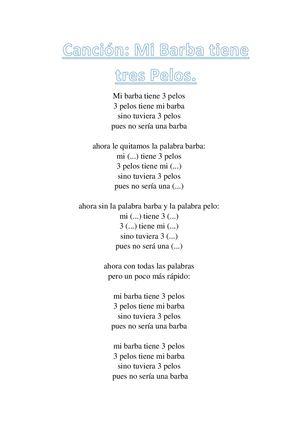 Mi Barba Tiene 3 Pelos