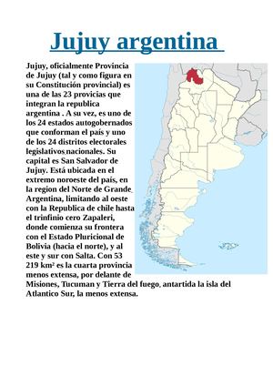 Jujuy Geografia