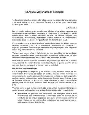 El Adulto Mayor Ante La Sociedad (Originsl)