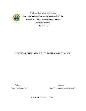 Lectura e interpretación de los planos del Buque
