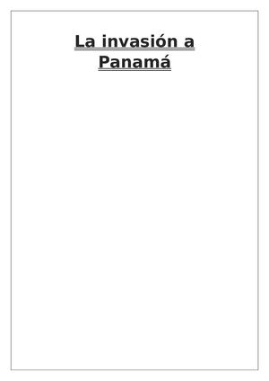 La Invasión A Panamá