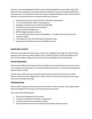 Dansal Word Press Child Theme