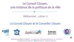 Referentielconseilcitoyen Cahier3 Conseils Conseillers Citoyens