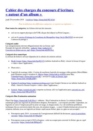 Cahier Des Charges Concours