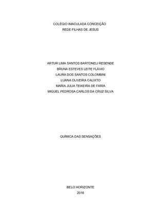Quimica Das Sensações