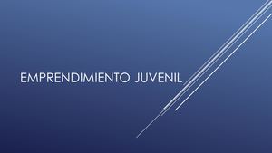 EL Emprendimiento Juvenil