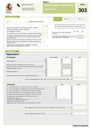 ANEXO V - Modelo 303