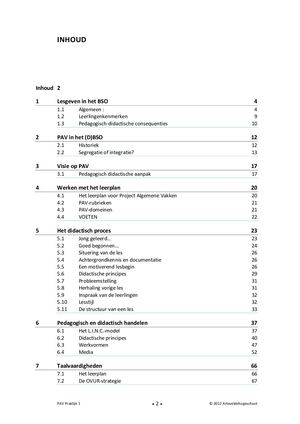 portfolio - 5 Syllabus Vakdidactiek PAV: Inhoud