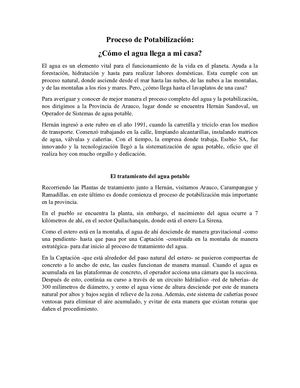 Proceso de Potabilización del agua