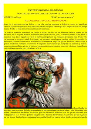 Mascaras Prehispanicas
