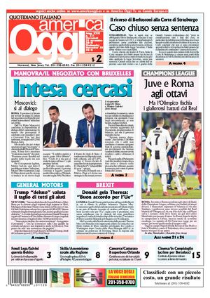 America Oggi 28 Novembre 2018